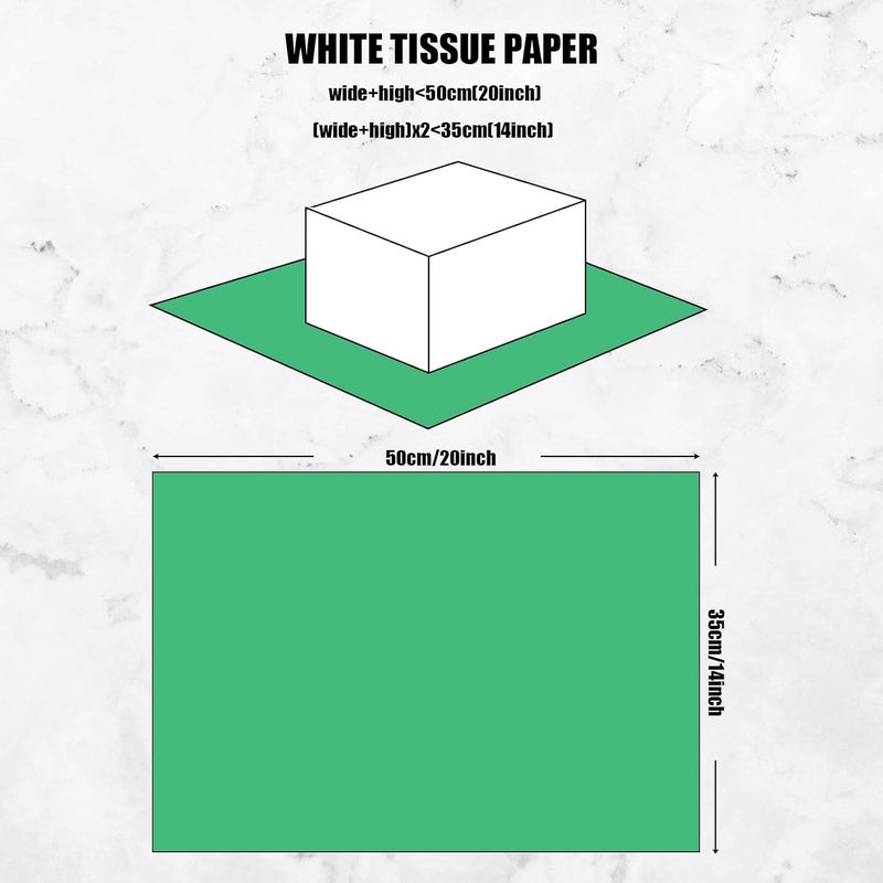 Koogel 120 Sheets Green Tissue Paper Bulk, 14x20 Inch Gift Wrapping Paper for Christmas Wedding Decorations Birthday Party Supplies DIY Craft Projects Bulk Packaging - Image 5